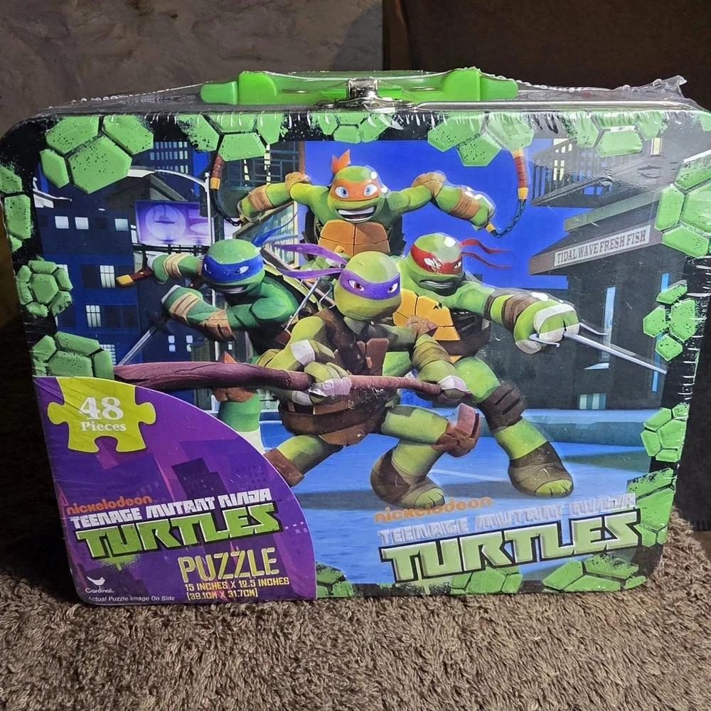 Teenage Mutant Ninja Turtles Lunch Box with 48-Piece Puzzle Set New